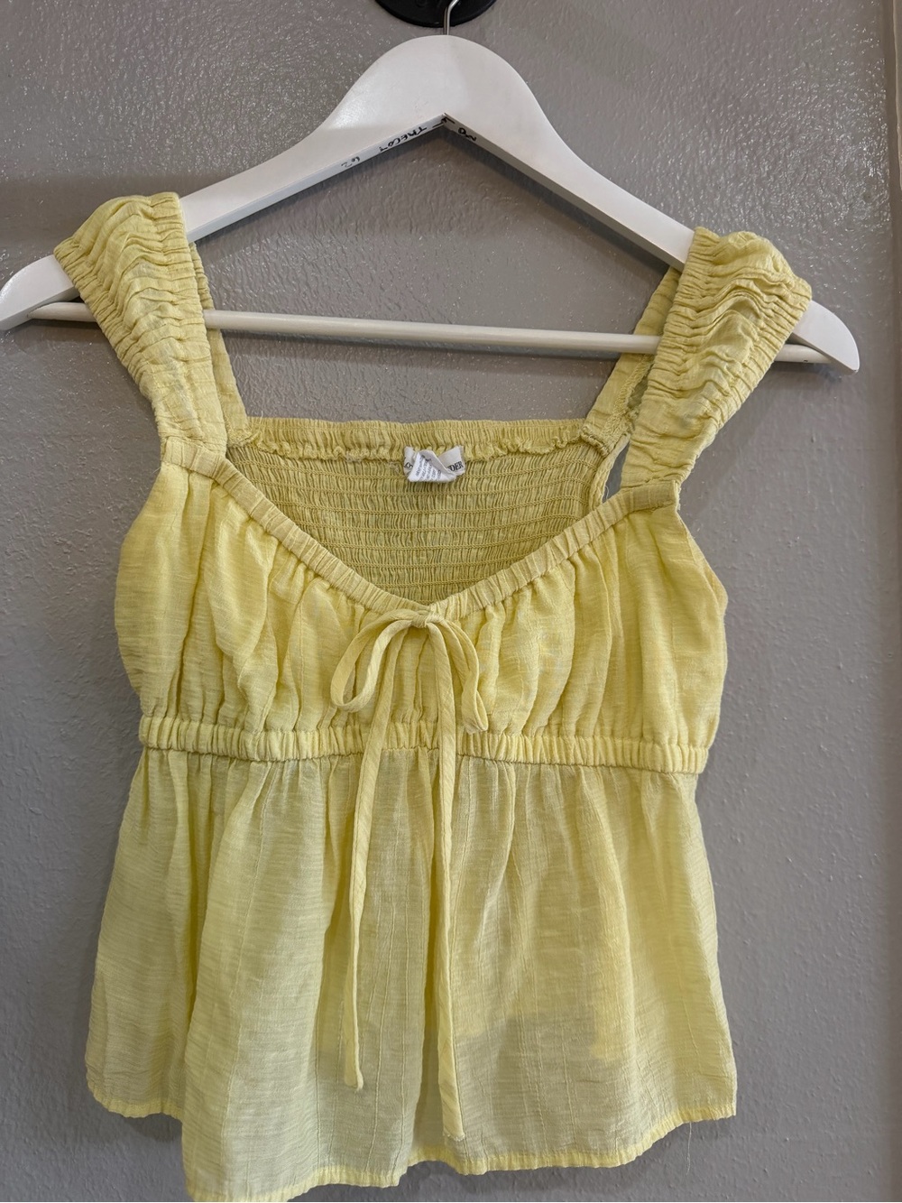Women’s Yellow Smocked Tank Dress - Brand Unspecified